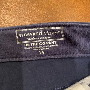 Boy’s Vineyard Vine On the Go Performance Pants Size 14- adjustable waist- Navy